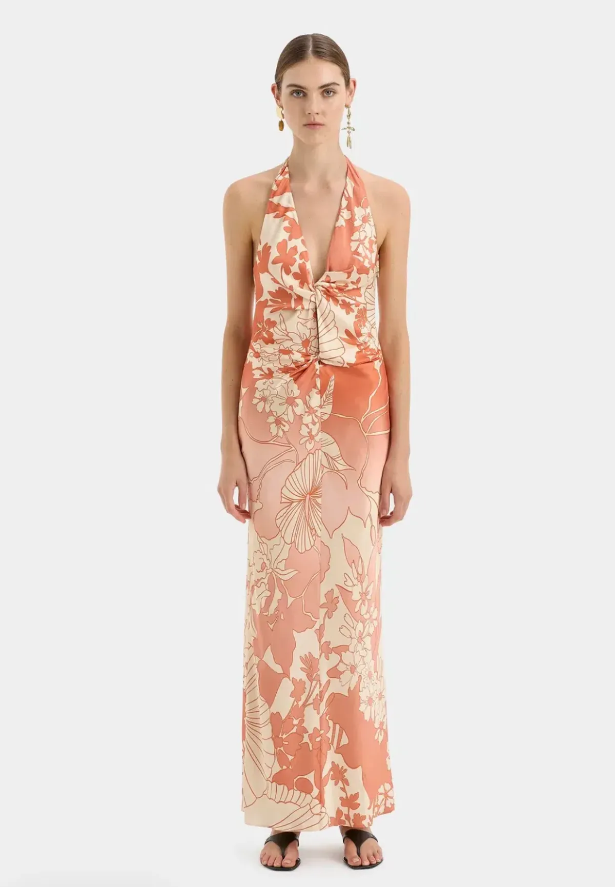 SIR Como Twist Maxi Dress Paradiso Print Size 10 - Image 1