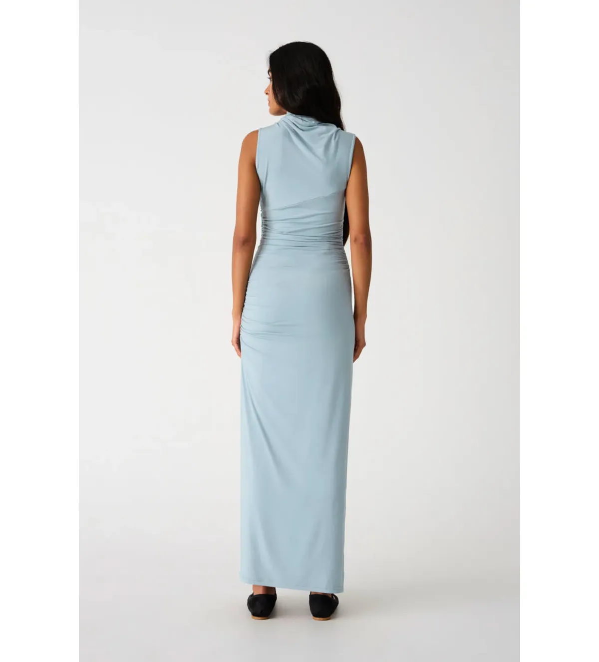 Misha Albie Jersey Maxi Dress  Seafoam Blue Size 8 - Image 4