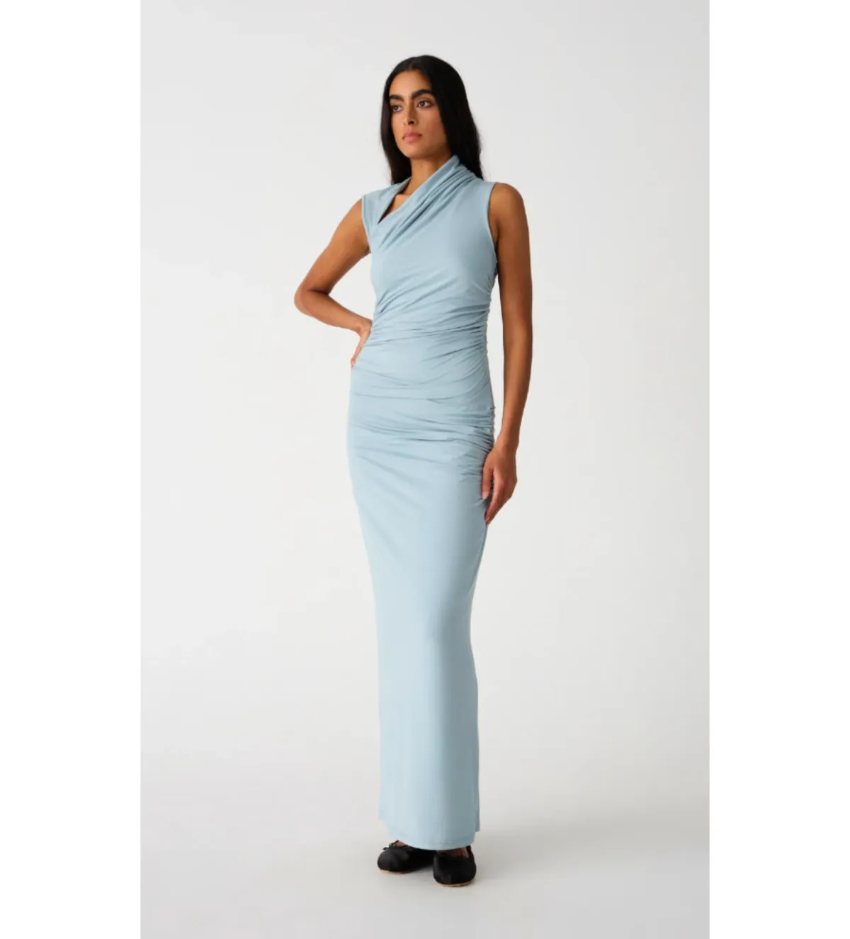 Misha Albie Jersey Maxi Dress  Seafoam Blue Size 8 - Image 1