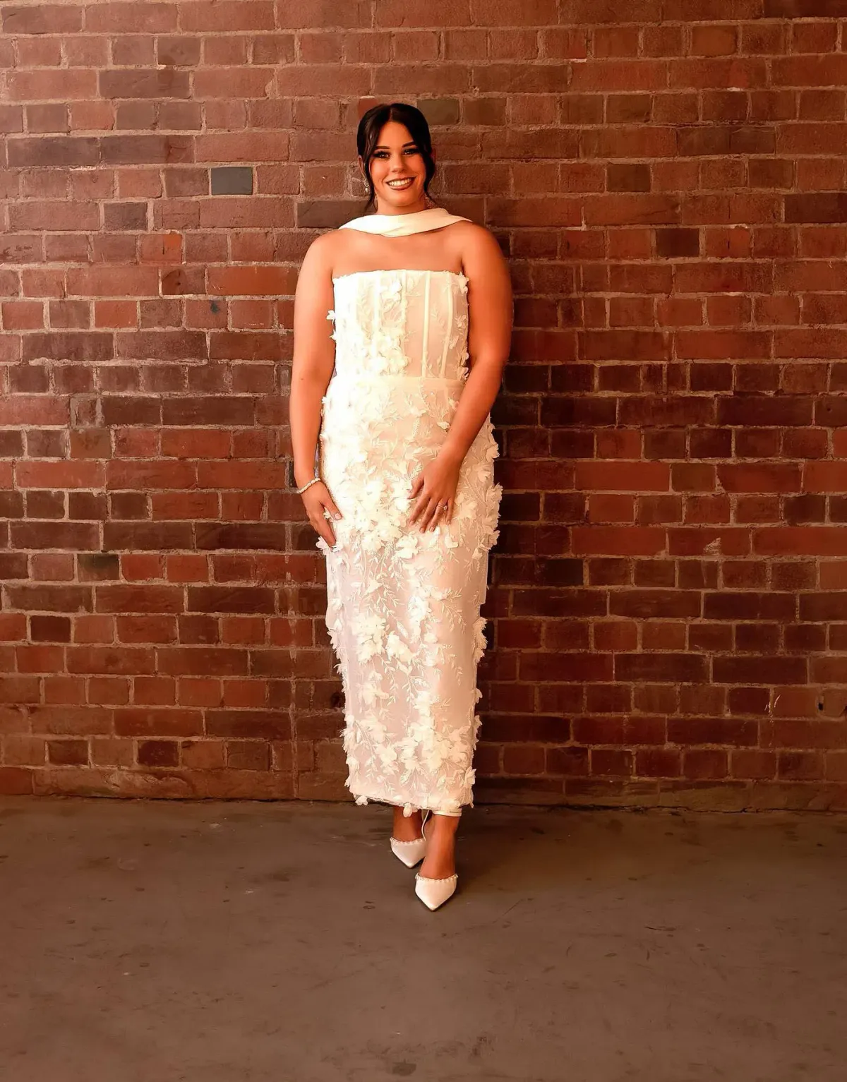 Eliya the Label Paulina Midi Dress White Size AU 14 - Image 1