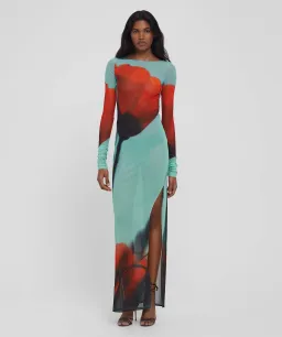 Rat & Boa Santino Mesh Dress Tulip Print Size 6 for rent on The Volte - image 1