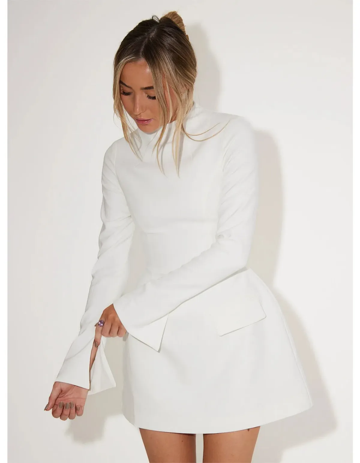 Odd Muse The Ultimate Muse Split Sleeve Mini Dress White Size L / AU 12 - Image 2