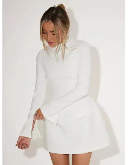 Odd Muse The Ultimate Muse Split Sleeve Mini Dress White Size L / AU 12 for rent on The Volte - image 2