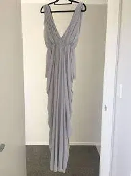 Sheike Grecian Maxi Dress Soft Grey Size 8 for rent on The Volte - image 1