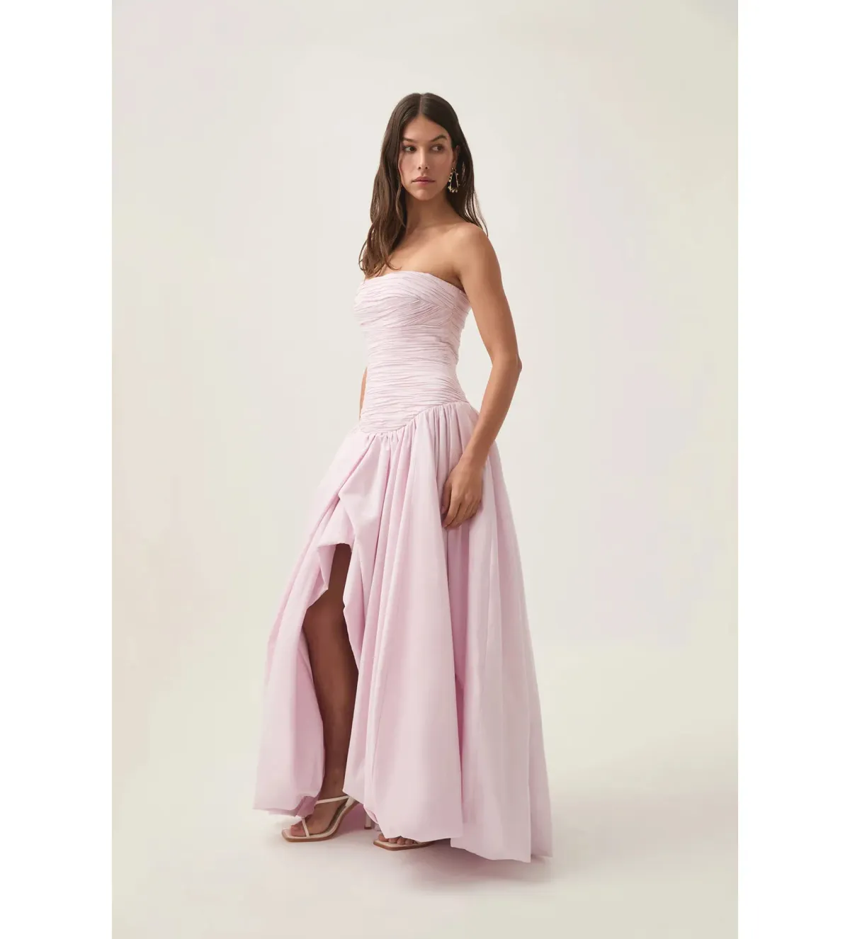 Aje Violette Bubble Hem Maxi Dress Pastel Pink AU 10 - Image 2