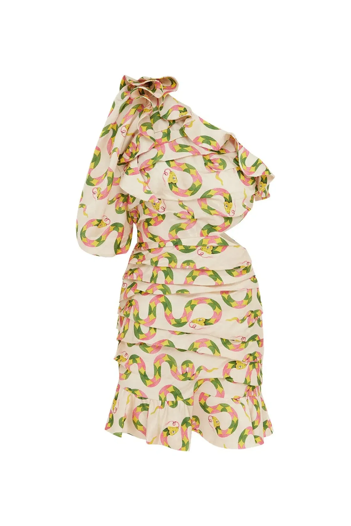 Alemais Seeker One Shoulder Mini Dress Size AU 6 - Image 5