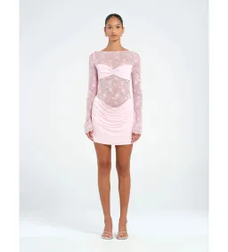 Benni Oskar Mini Dress in Baby Pink Size AU 10 for rent on The Volte - image 1