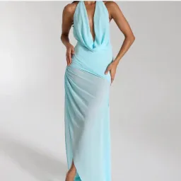 Natalie Rolt Anastasia Mini Dress in Blue Size 6 for rent on The Volte - image 2