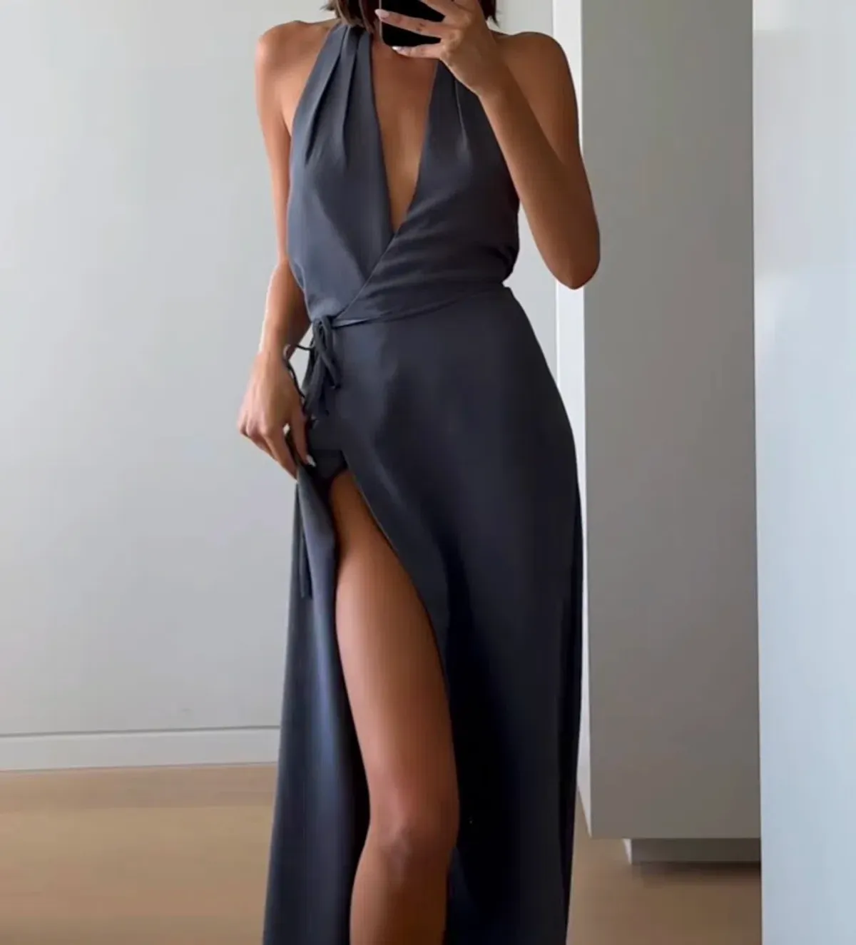 Henne Vida Maxi Dress Slate Size AU 6 - Image 5