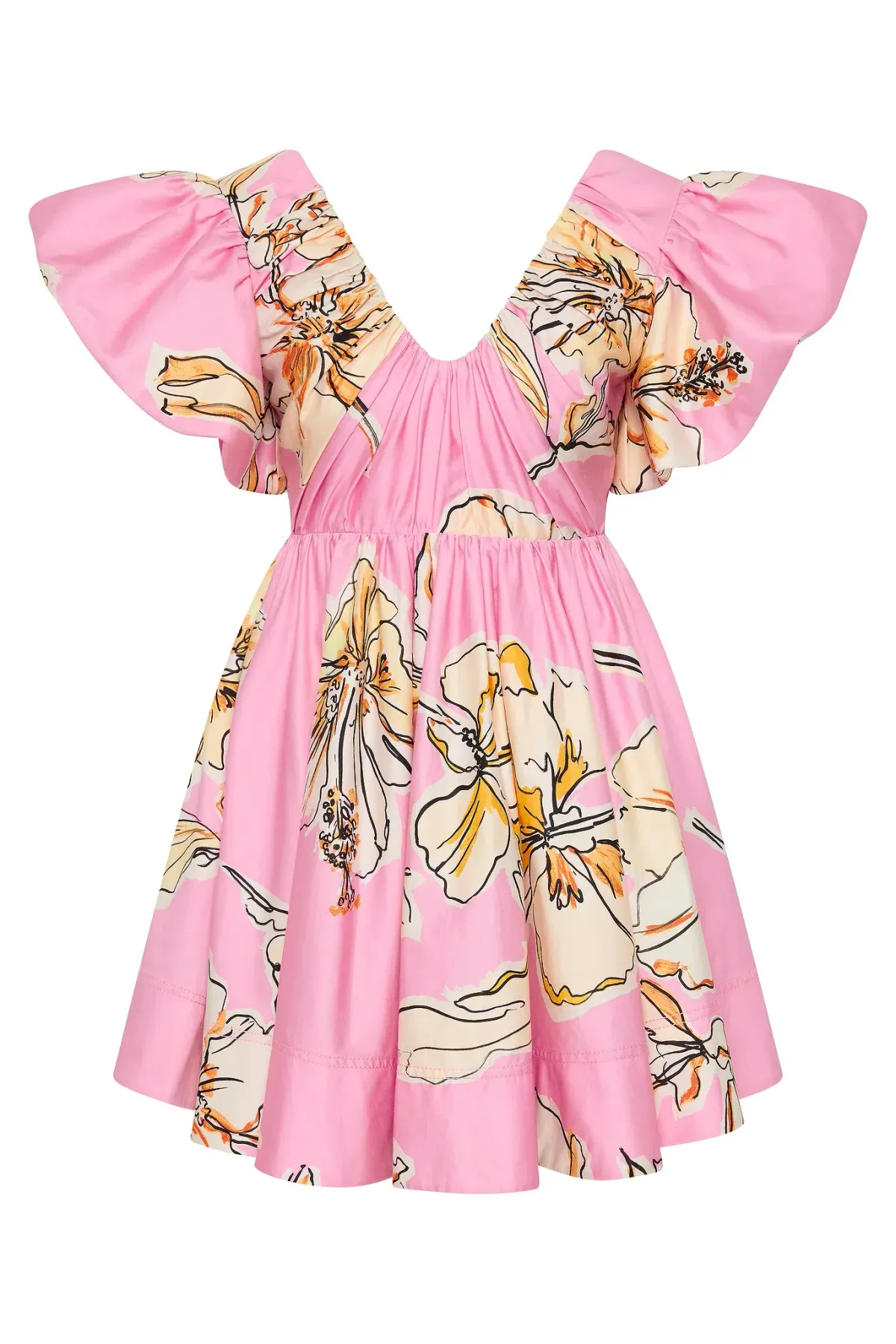 Aje Gretta Bow Back Mini Pink Hibiscus Size AU 8 - Image 3