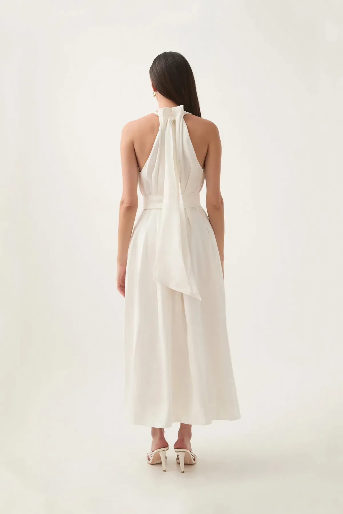 AJE Mariel Trapeze Midi Dress White Size AU 10 - Image 2