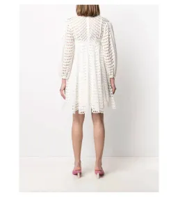 Zimmermann Poppy Eyelet Mini Dress White Size 0/ AU 8 for rent on The Volte - image 3
