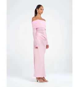 Benni Yasmin Off-Shoulder Maxi Dress Pink Size AU 8 for rent on The Volte - image 2