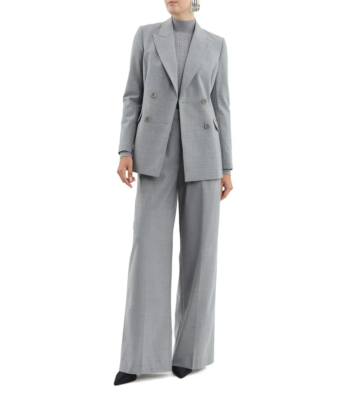 Rebecca Vallance Benoit Loose Fit Blazer in Grey Size AU 6 - Image 1