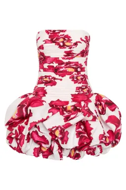 Aje Violette Bubble Hem Mini Dress Boldly Blooming Size 8 for rent on The Volte - image 4