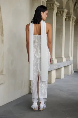 Eliya The Label Paulina Midi Dress White Size 14 for rent on The Volte - image 5