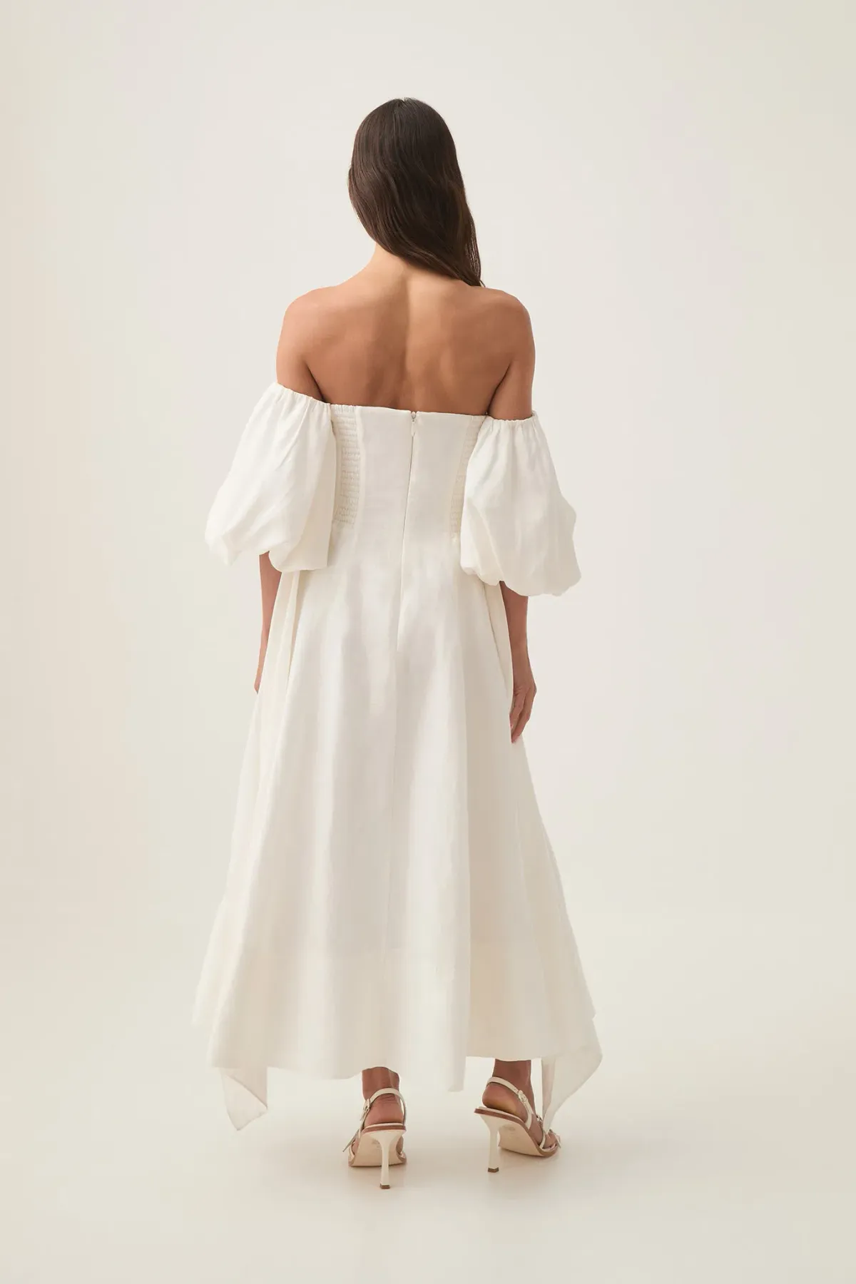 Aje Incarnation Midi Dress Ivory Size 10 - Image 3