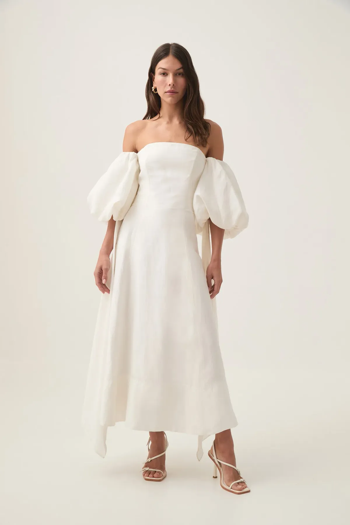 Aje Incarnation Midi Dress Ivory Size 10 - Image 1