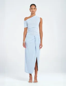 BENNI Cleo One Shoulder Maxi Dress Blue Size AU 10 for rent on The Volte - image 1