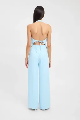 Kookai Oyster Backless Vest and Willow Pants Set Cloud Blue Size 10 for rent on The Volte - image 2