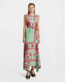 La DoubleJ Zodiac Placee Acquamarine in Silk Twill San Carlo Dress AU 10 for rent on The Volte - image 1