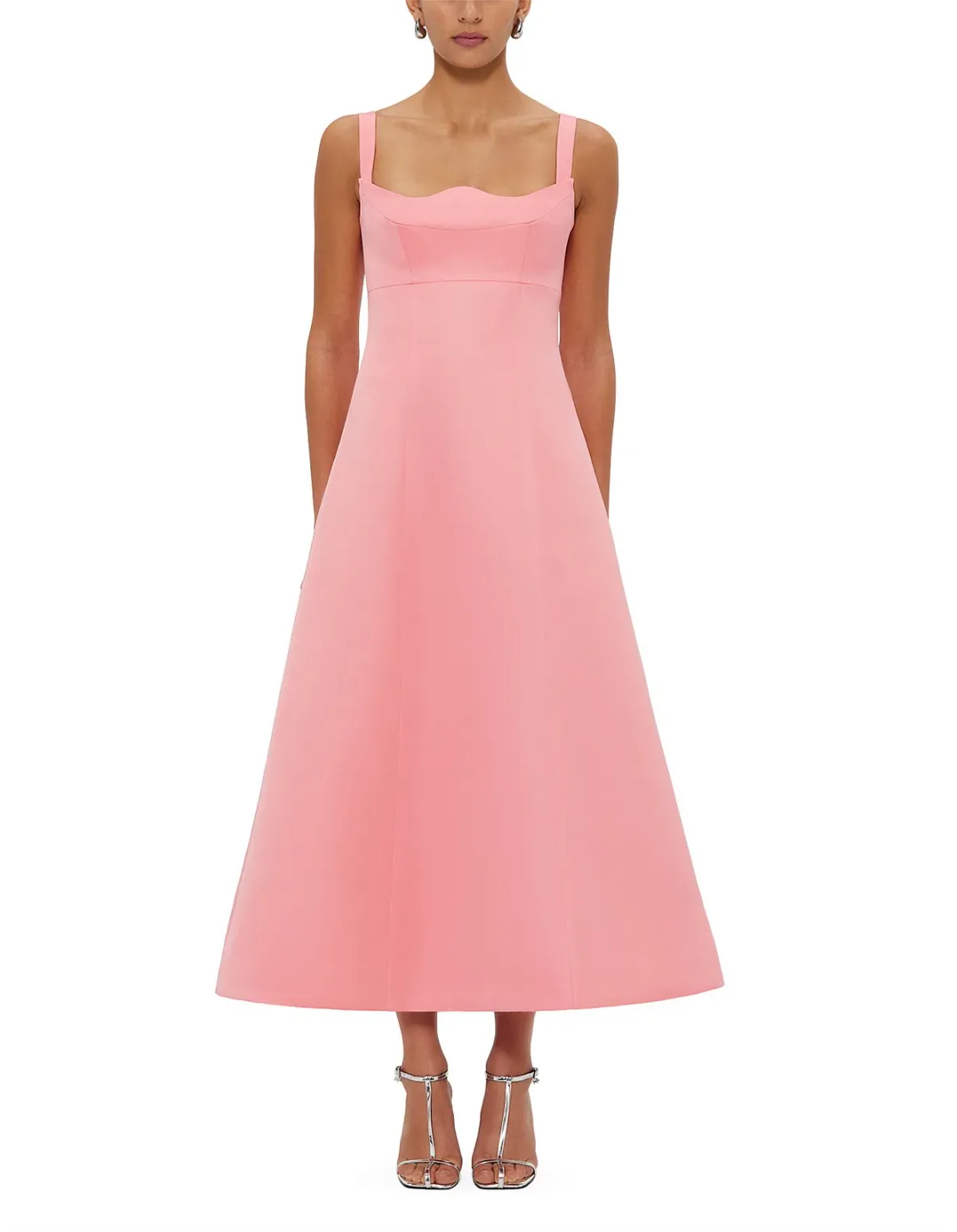 Leo Lin Odette Midi Dress Strawberry Pink Size 12 - Image 1
