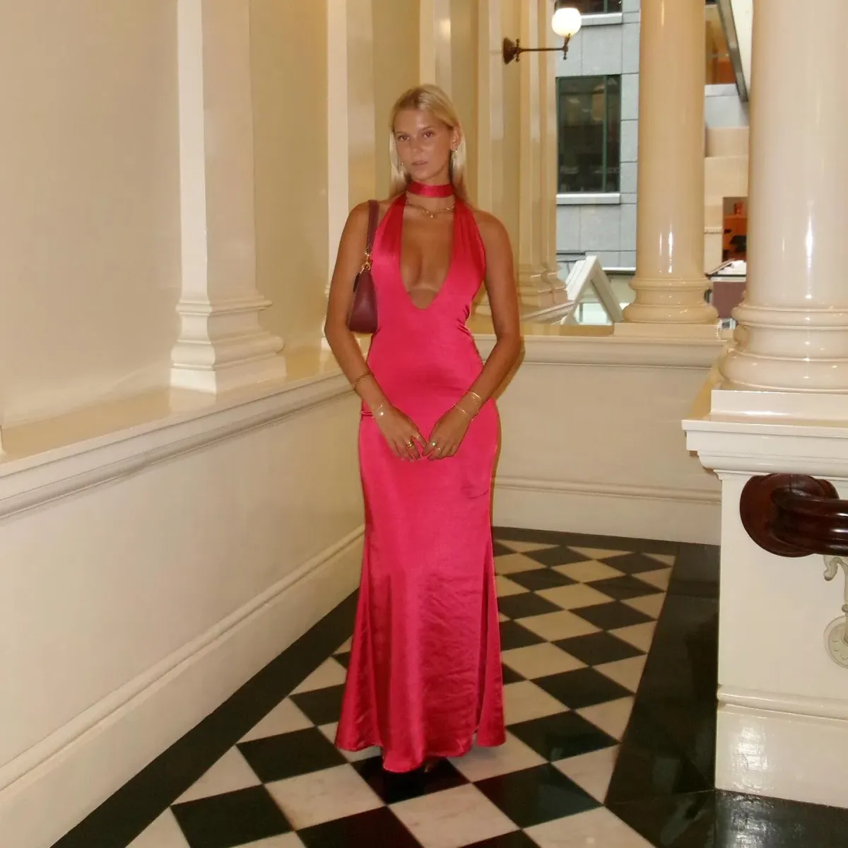 I am Delilah Margot Maxi Dress Cherry Size 6 - Image 4