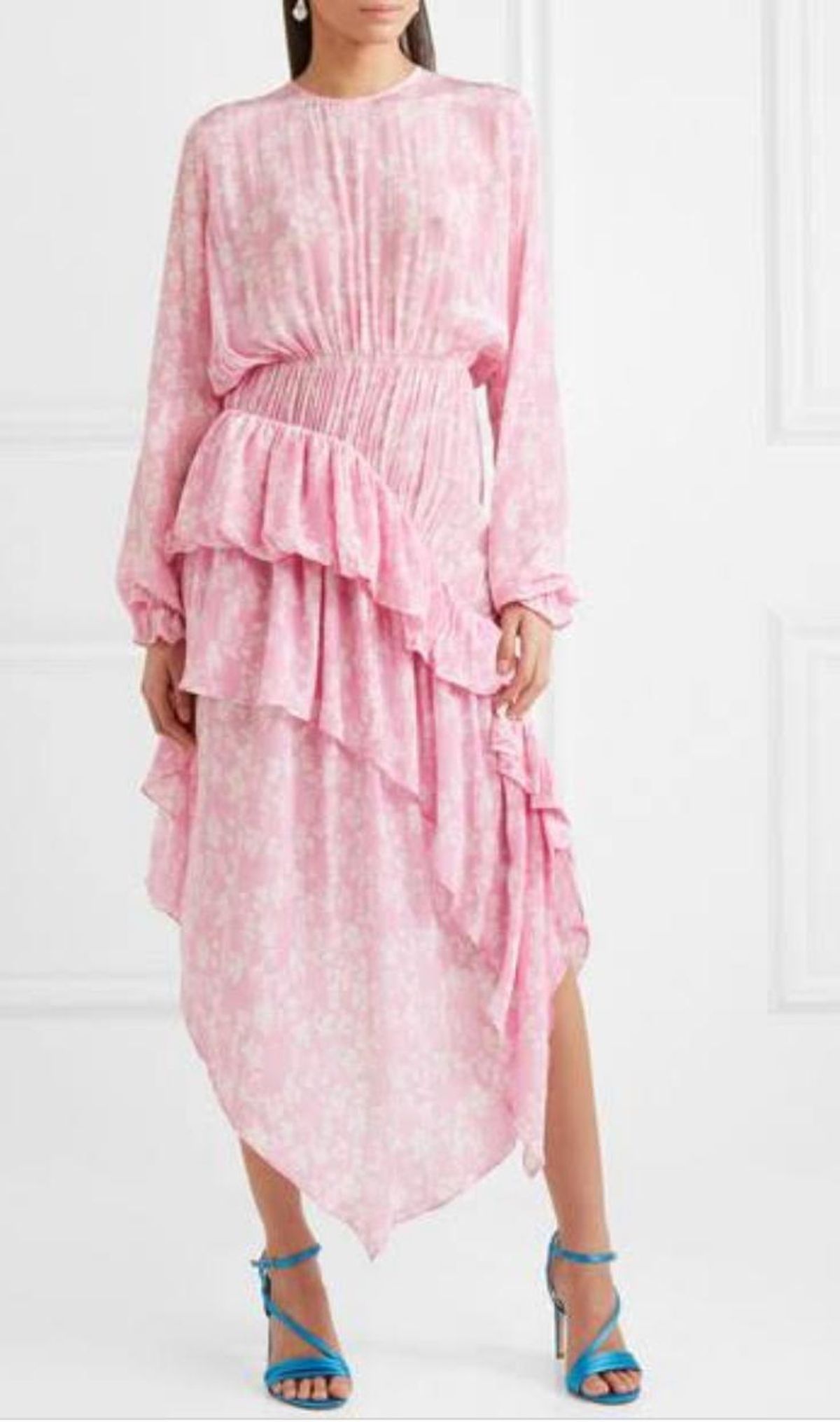 PREEN LINE Eden Asymmetric Pink Ruffle Dress Size 10 - Image 2