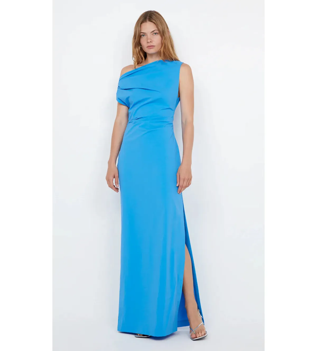 Bec & Bridge Angelina Asym Maxi Dress in Mid Blue Size 8 - Image 1