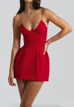 Natalie Rolt Maya Mini Dress Red Size 0 / Aus 6 for rent on The Volte - image 2
