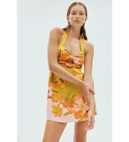Alemais Silas Mini Halter Neck Mini Dress Floral Size AU 10 for rent on The Volte - image 4