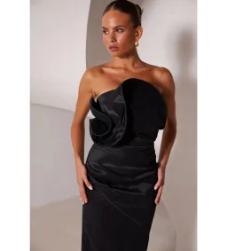 Elle Zeitoune Miles Midi Dress Black Size 10 for rent on The Volte - image 3