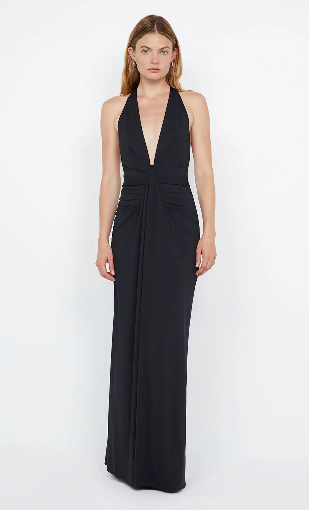 Bec and Bridge Tillie Drape Maxi Dress Black Size 8 - Image 1