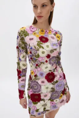 Rachel Gilbert Nya Mini Dress Floral Size 8 for rent on The Volte - image 3