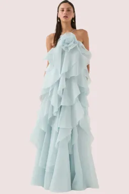 Aje Pandorea Blue Maxi Dress Size 10 for rent on The Volte - image 1