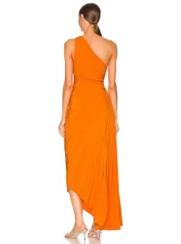 ALC Delfina Midi Dress Citrus Orange Size 2 / AU 8 for rent on The Volte - image 2