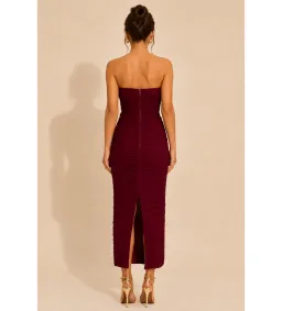 Rachel Gilbert Jensen Dress in Merlot Size 3/AU12  for rent on The Volte - image 2