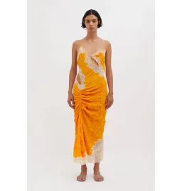 Christopher Esber Crimped Lace Cami Dress Valencia/Multi Size AU 4  for rent on The Volte - image 1
