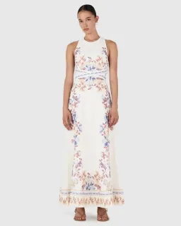 Hansen & Gretel Alanis Linen Maxi Dress Hawaiian Tablecloth Size XS / AU 6 for rent on The Volte - image 1