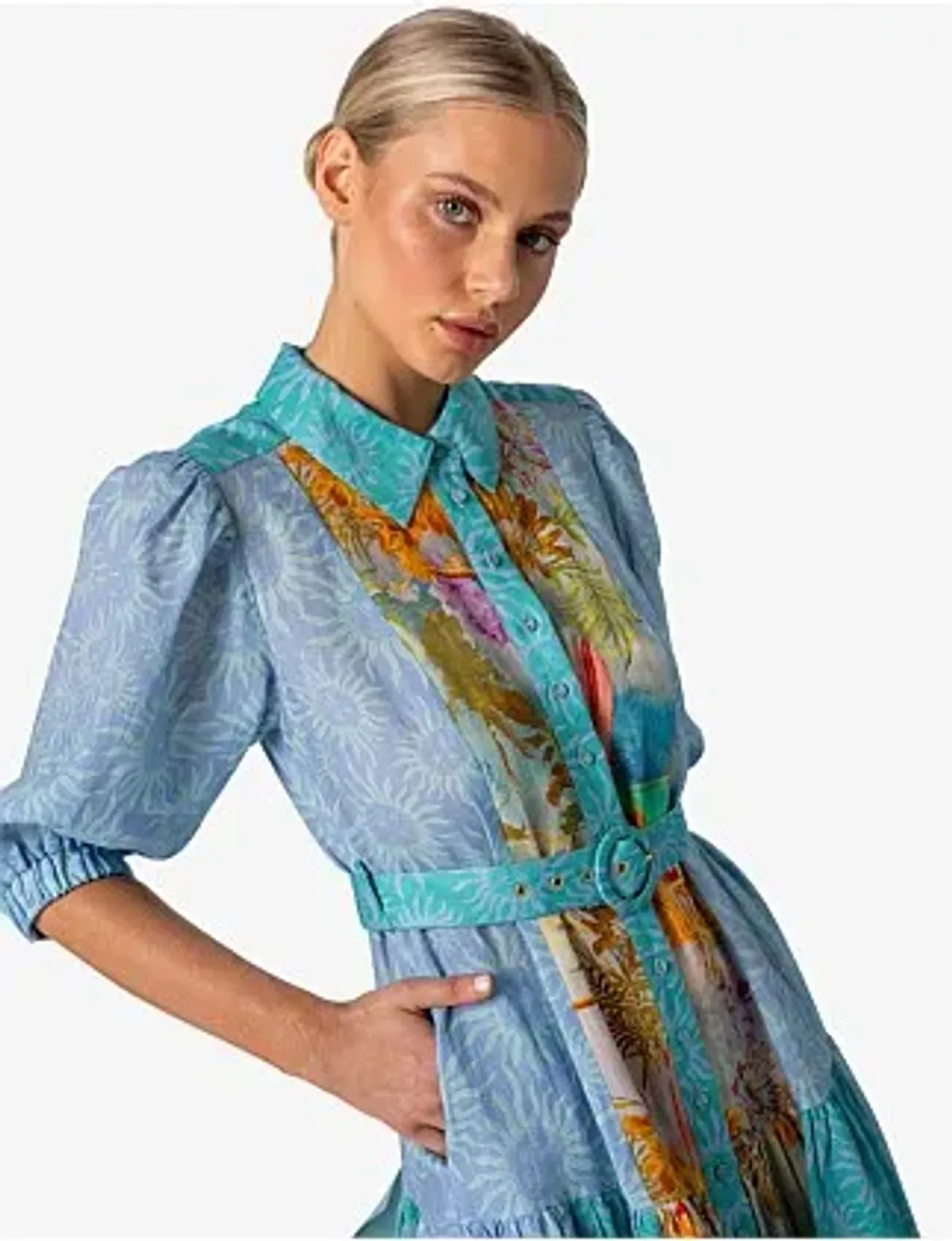 Kachel Hazel Maxi Shirt Dress Multi Size 6 - Image 5