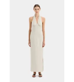 Sir the Label Affogato Halter Maxi Dress in Ecu Size 14 for rent on The Volte - image 1