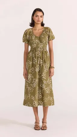 Staple The Label Ines Midi Dress Floral Size 8 for rent on The Volte - image 1