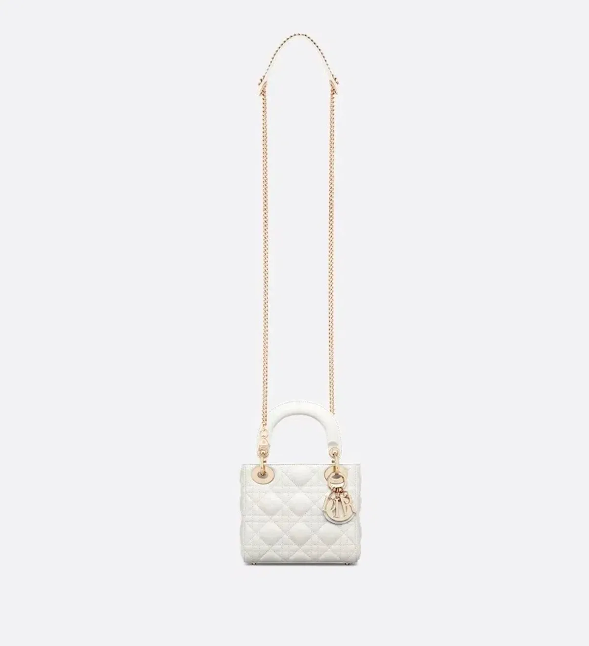 Dior Mini Lady Bag White - Image 4