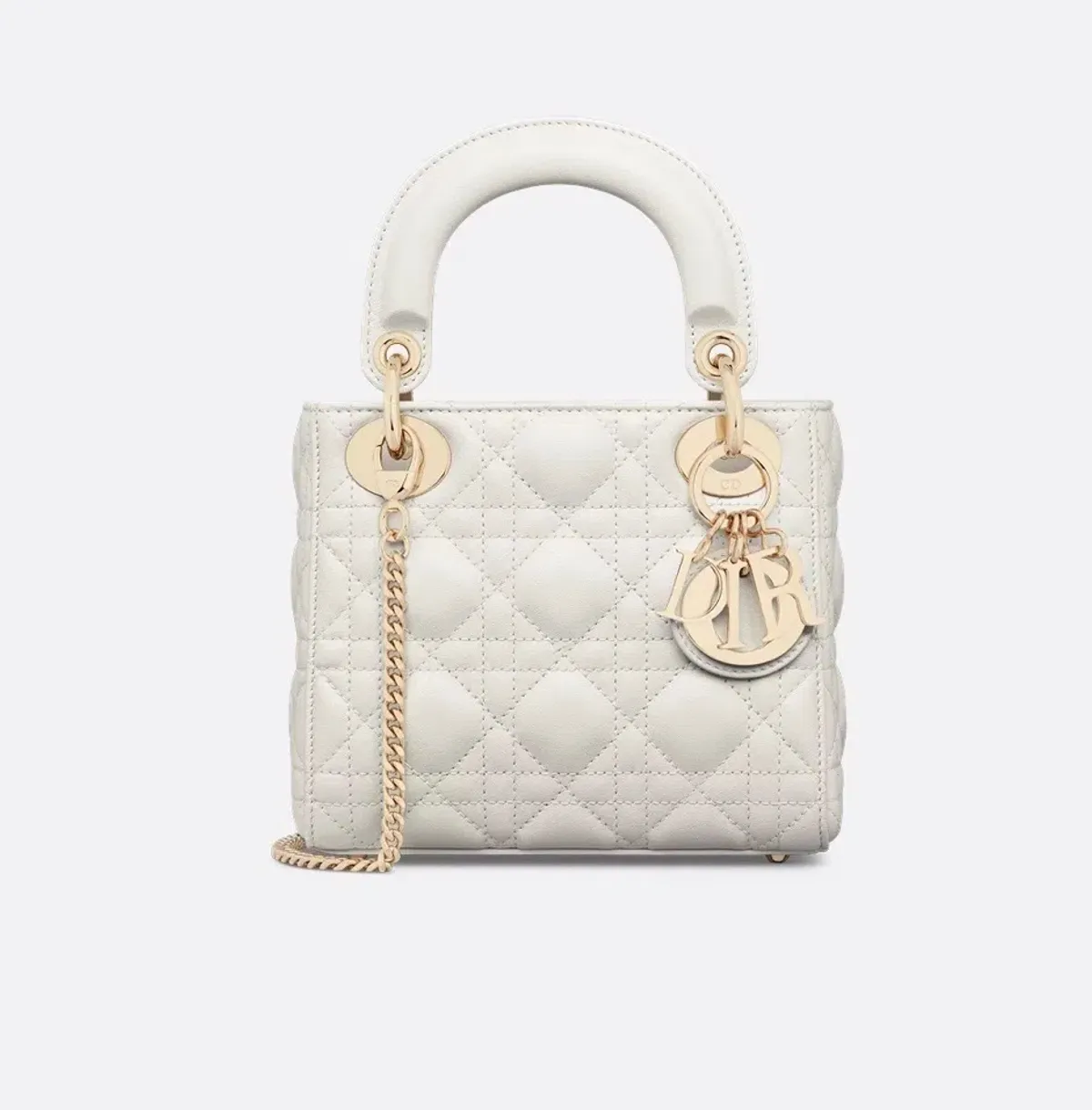 Dior Mini Lady Bag White - Image 1