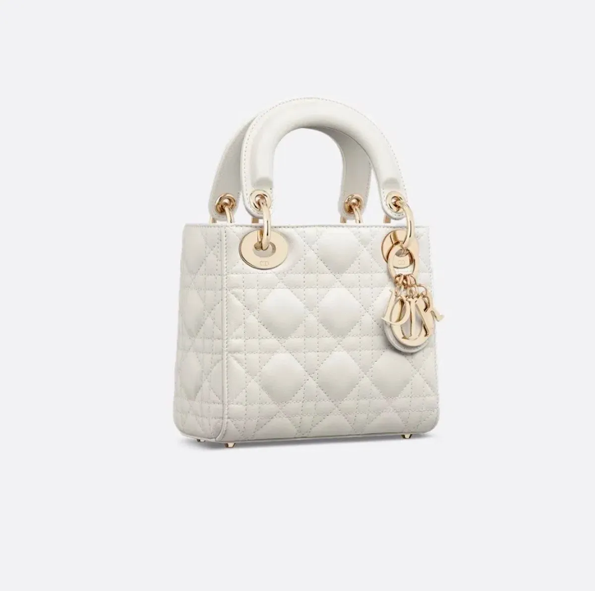 Dior Mini Lady Bag White - Image 2