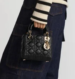 Mini Lady Dior Black Bag for rent on The Volte - image 4