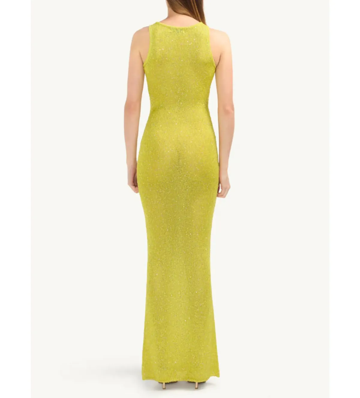 Astra Resort Natalia Dress Chartreuse Sequin Size XS / AU 6 - Image 3