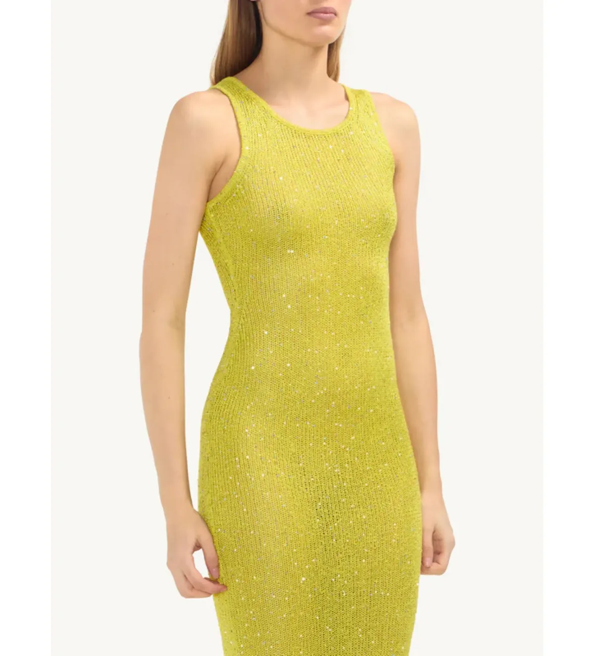 Astra Resort Natalia Dress Chartreuse Sequin Size XS / AU 6 - Image 2