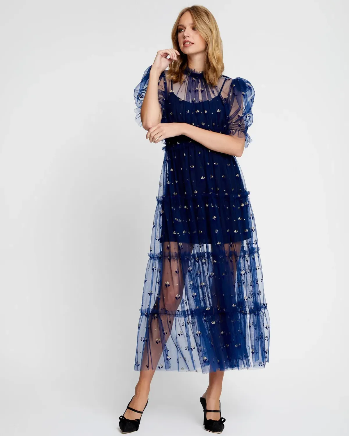 Alice McCall Cowboy Tears Midi Dress Blue Size 8 - Image 1