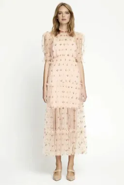 Alice McCall Cowboy Tears Midi Dress Pink Size AU 8  for rent on The Volte - image 1